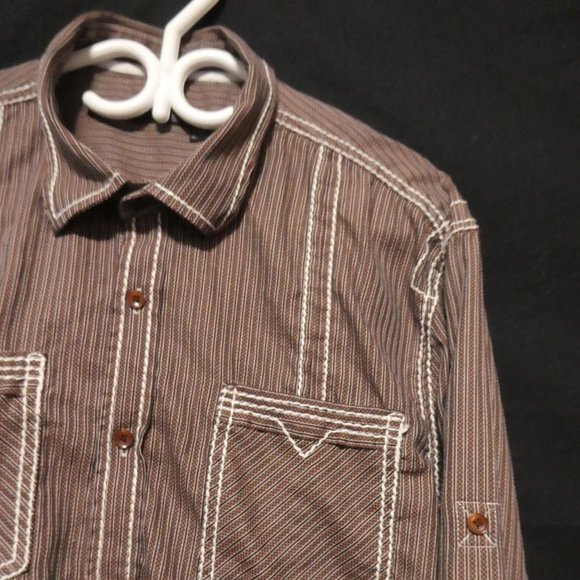 SMASH | 2 XL | Western Striped Button Down Casual Shirt | 100% Cotton | NWOT - Picture 5 of 16